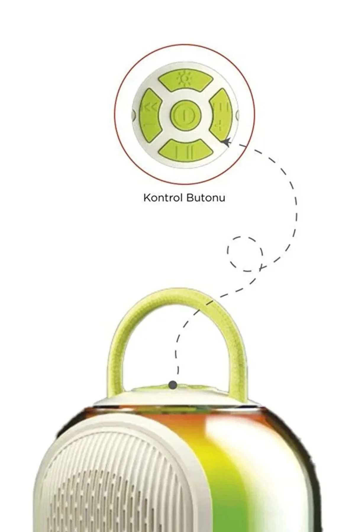 Bluetooth Hoparlör Çift Mikrofonlu Kablosuz Parti Speaker Beyaz