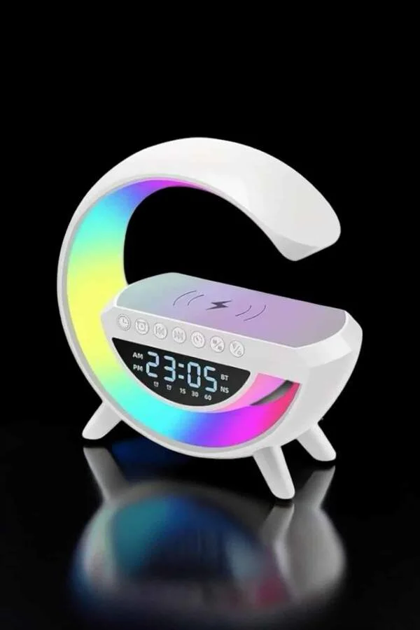 Bluetooth Hoparlör Dijital Göstergeli Wireless Şarj RGB Işıklı - Kablosuz Ses ve Çok Fonksiyonlu Hoparlör