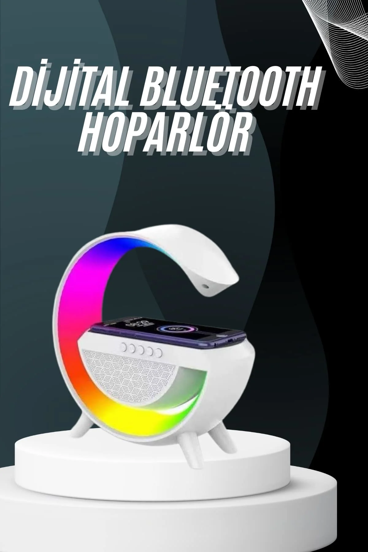Bluetooth Hoparlör G Şekli Atmosfer Akıllı Rgb Lamba Wireless Kablosuz Şarj Bluetooth Hoparlör G Şekli Atmosfer Akıllı Rgb Lamba Wireless Kablosuz Şarj