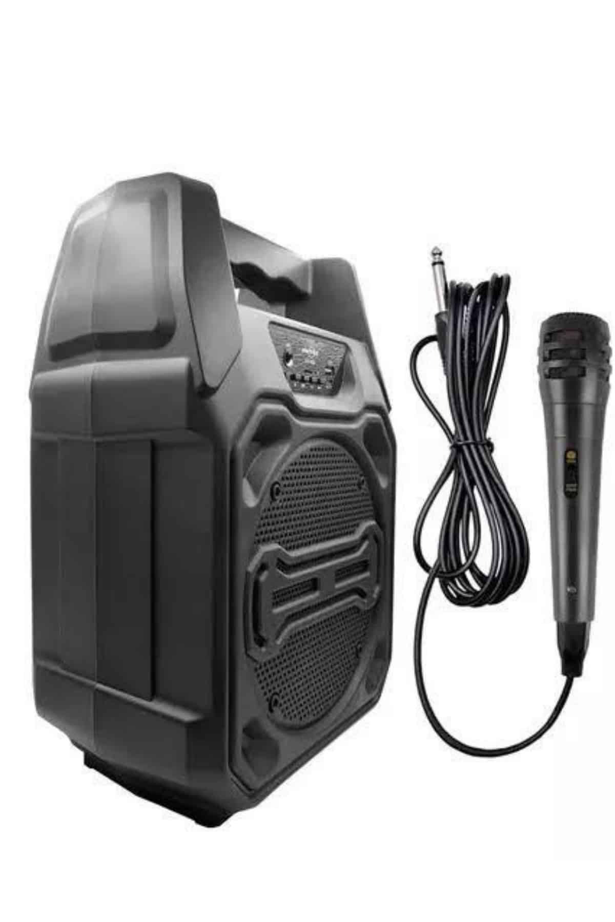 Bluetooth Hoparlör Led Işıklı Taşınabilir Kablosuz Speaker Uzun P