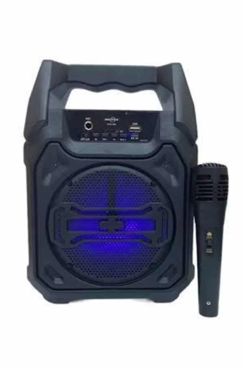 Bluetooth Hoparlör Led Işıklı Taşınabilir Kablosuz Speaker Uzun Pil Ömrü