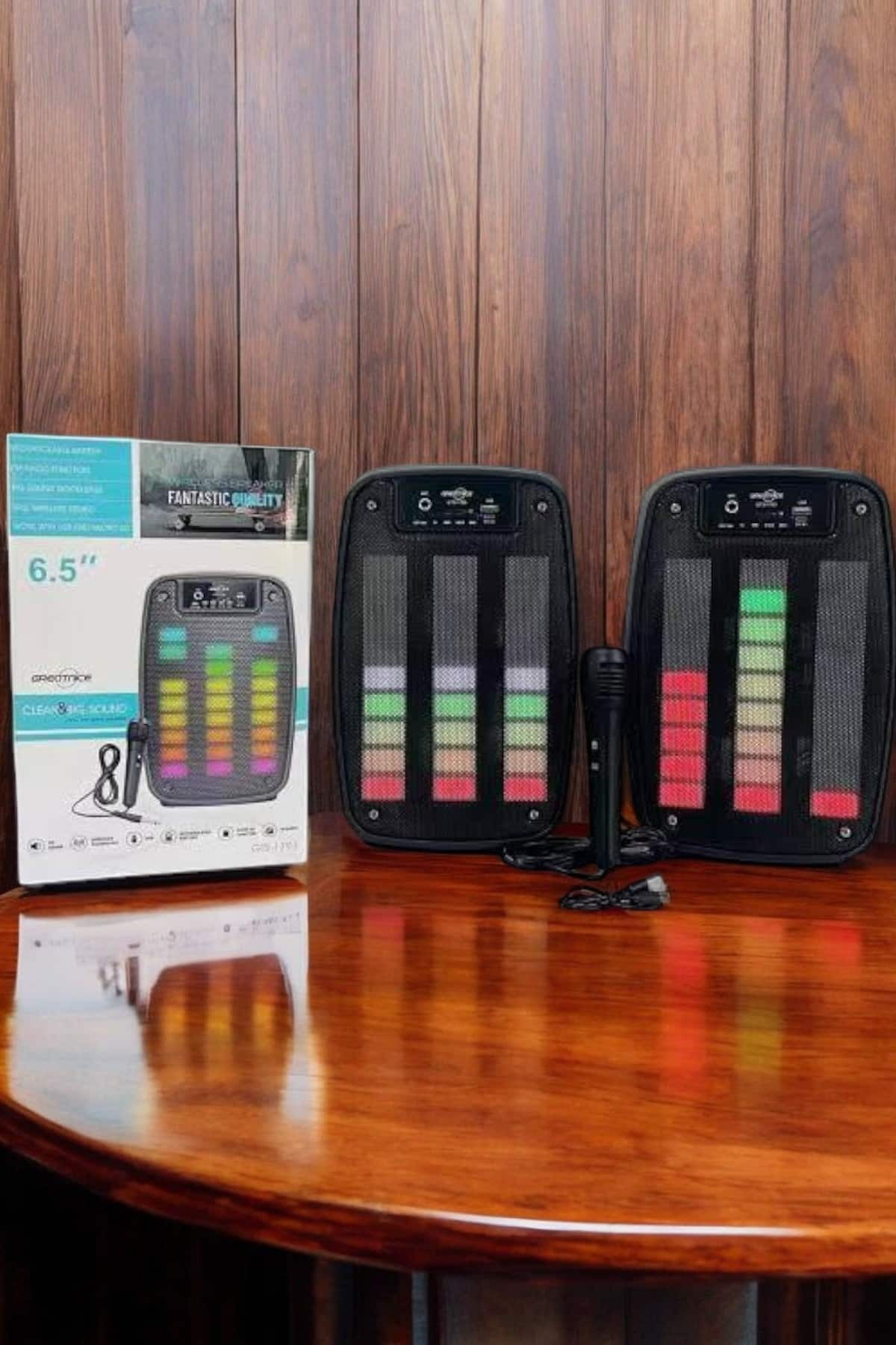 Bluetooth Hoparlör Mikrofonlu Speaker Taşınabilir Şarjlı - Lisiny