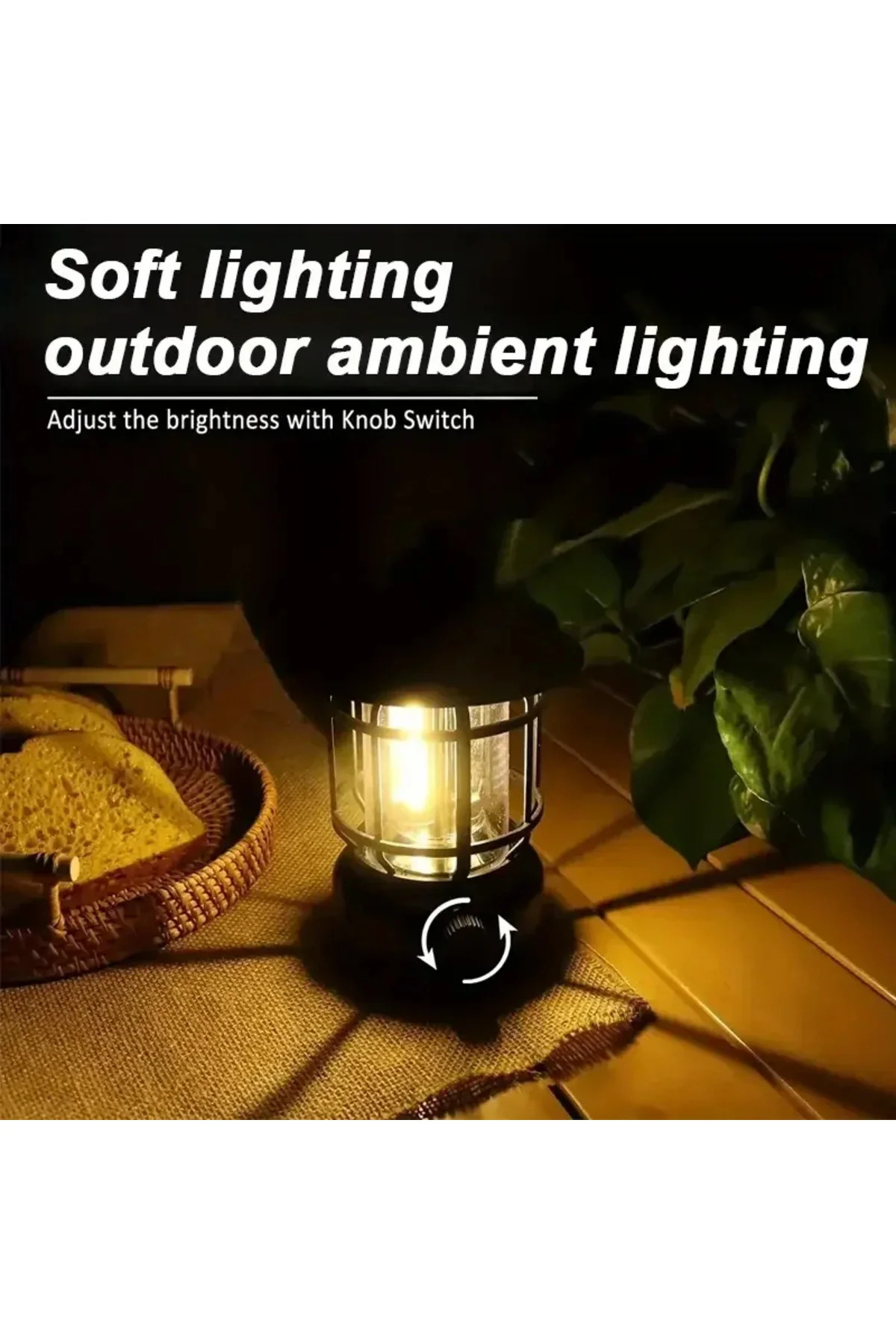 Bluetooth Hoparlör Özellikli Dimerli Led Kamp Lambası Hs66