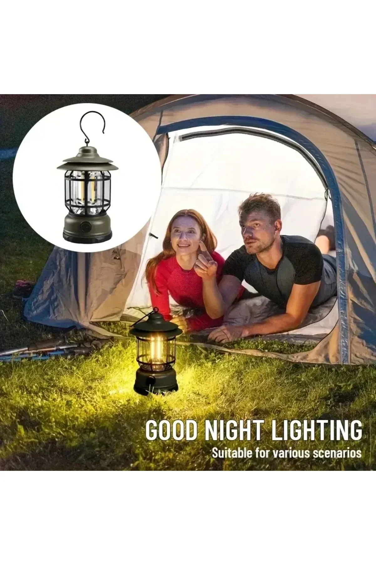 Bluetooth Hoparlör Özellikli Dimerli Led Kamp Lambası Hs66