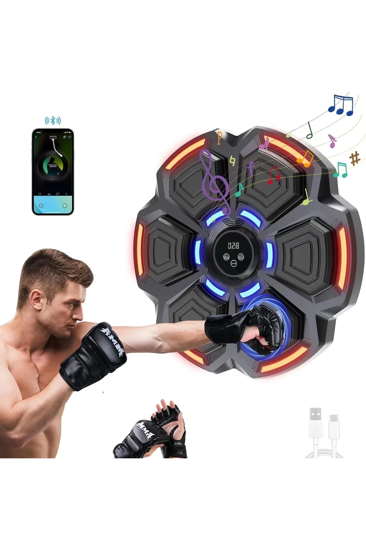 Bluetooth Hoparlör Özellikli Duvar Boks Makinesı 9 Mod Seviye Aya Bluetooth Hoparlör Özellikli Duvar Boks Makinesı 9 Mod Seviye Aya