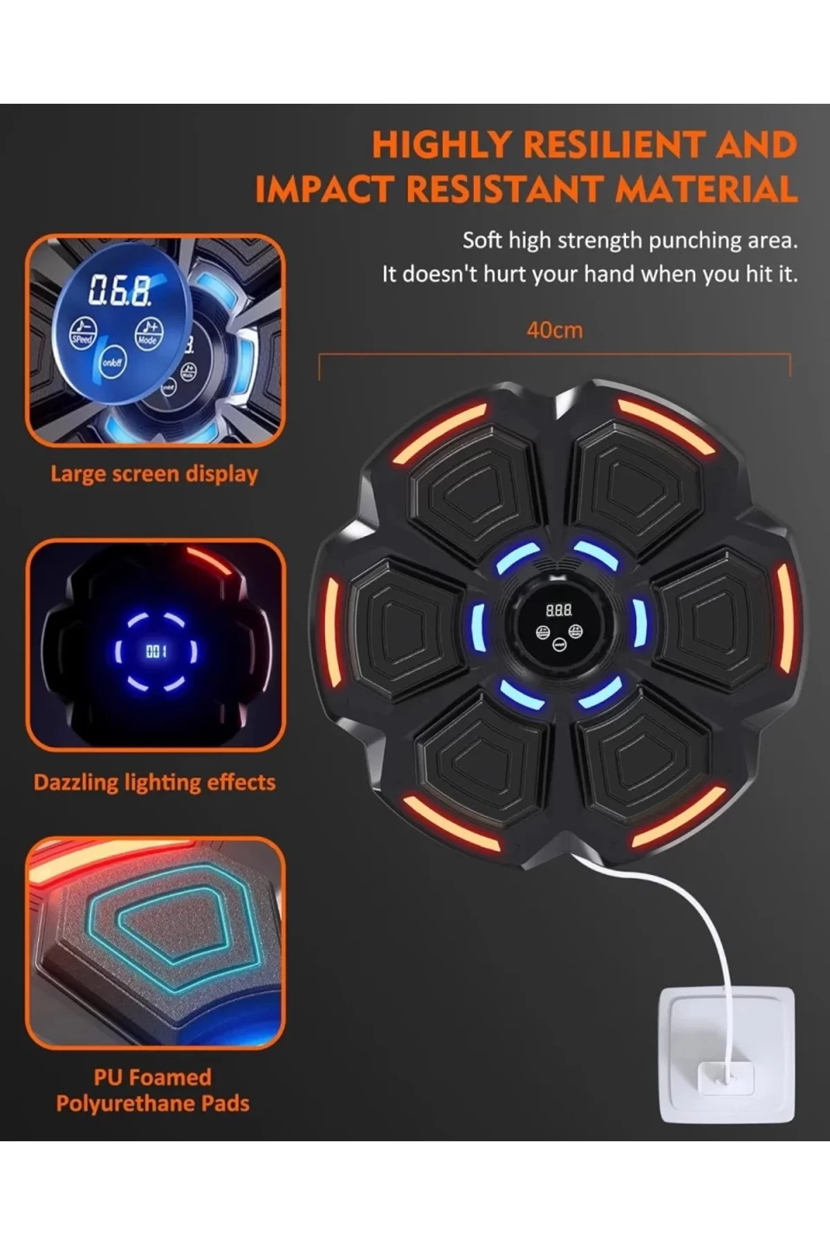 Bluetooth Hoparlör Özellikli Duvar Boks Makinesı 9 Mod Seviye Aya Bluetooth Hoparlör Özellikli Duvar Boks Makinesı 9 Mod Seviye Aya