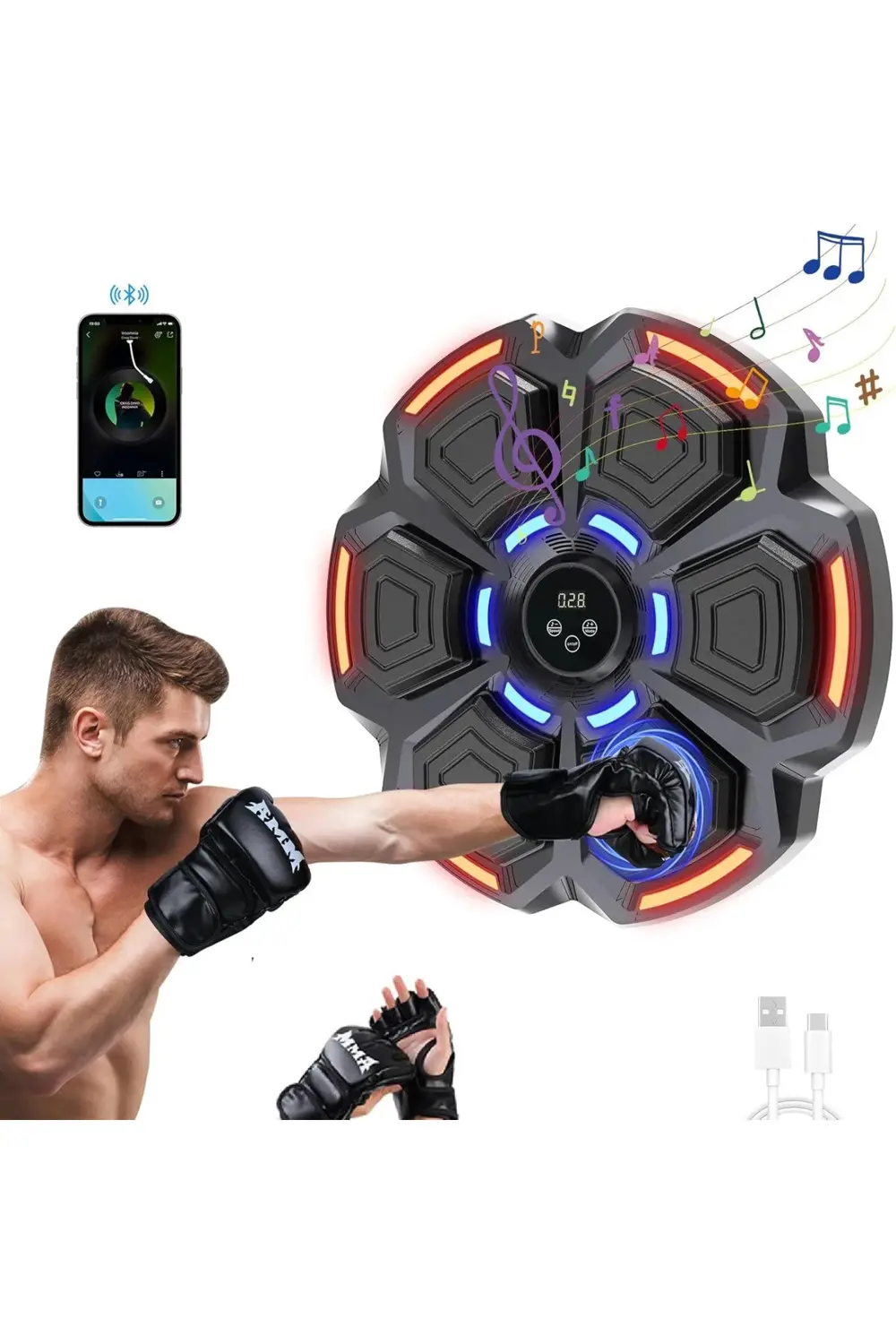 Bluetooth Hoparlör Özellikli Duvar Boks Makinesı 9 Mod Seviye Aya