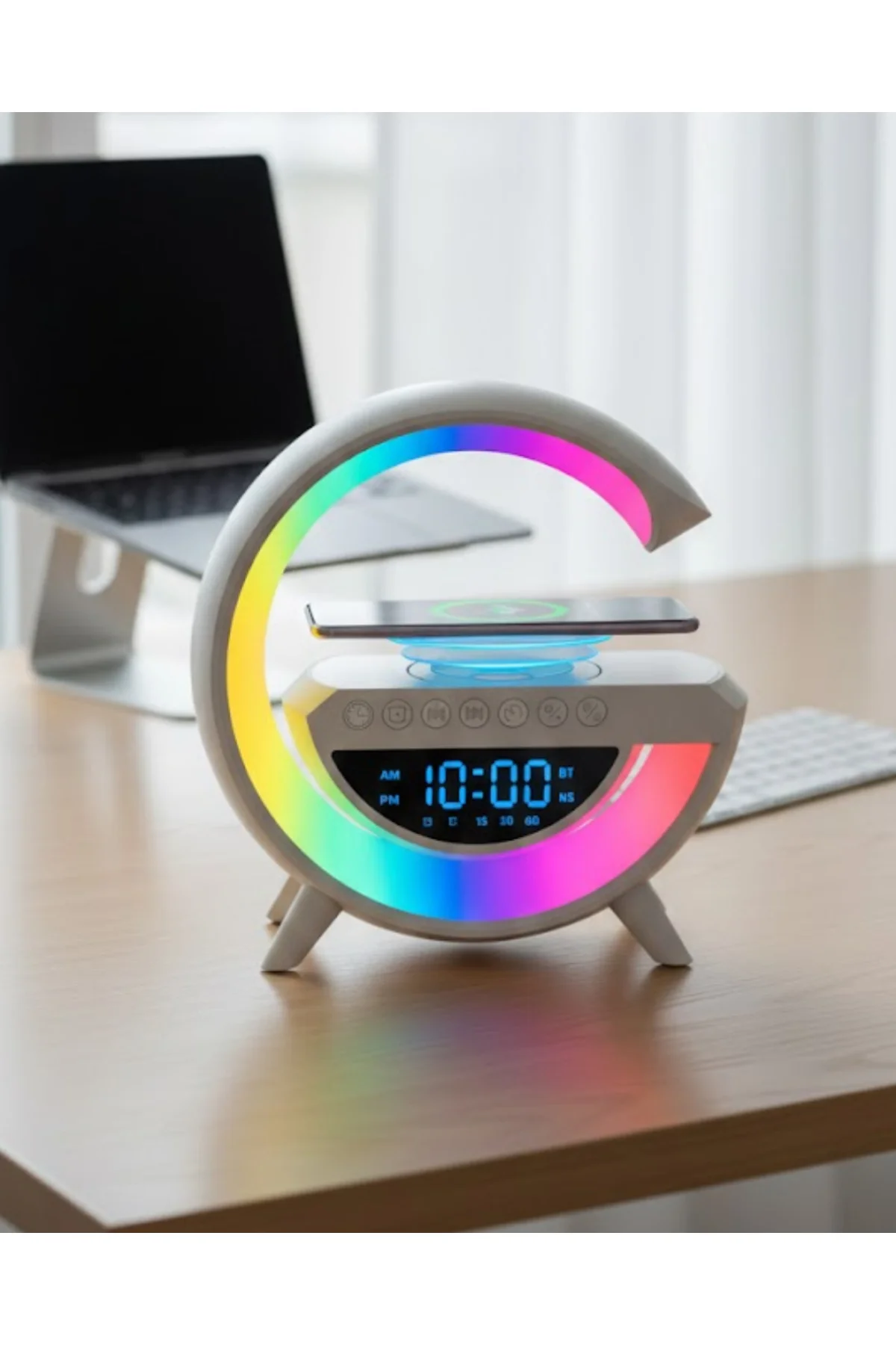 Bluetooth Hoparlör RGB Aydınlatmalı USB TF Kart FM Özellikli