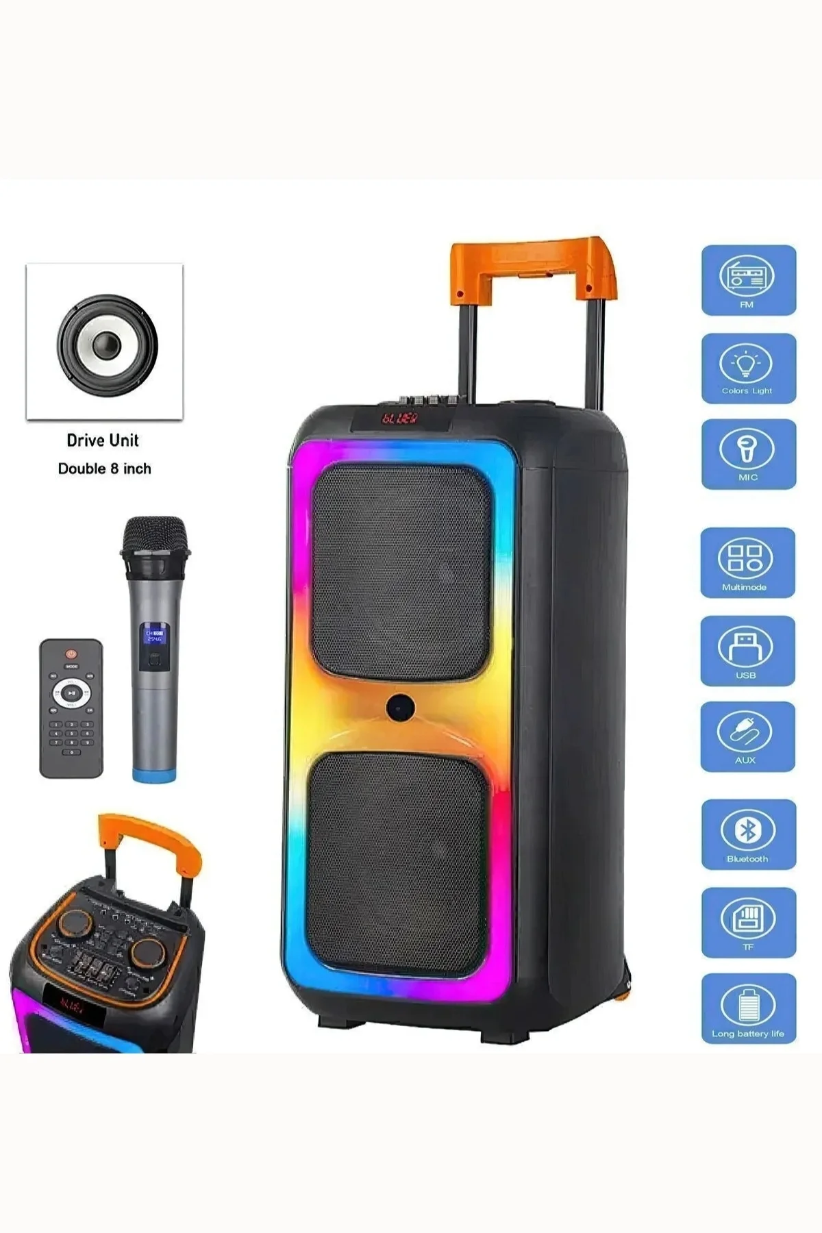 Bluetooth Hoparlör - Renk: Siyah, Özellik: Kablosuz, Dinleme Süresi: 5-10 Saat, Çoklu Bağlantı
