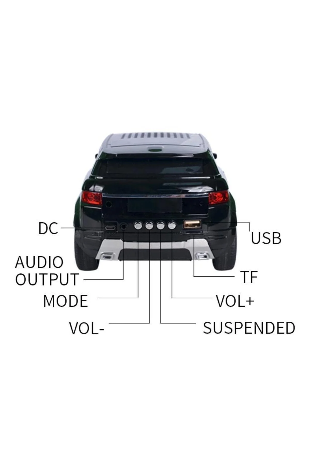 Bluetooth hoparlör siyah renk usb tf fm radyo destekli 2 saat dinleme süresi 2 yıl garantili