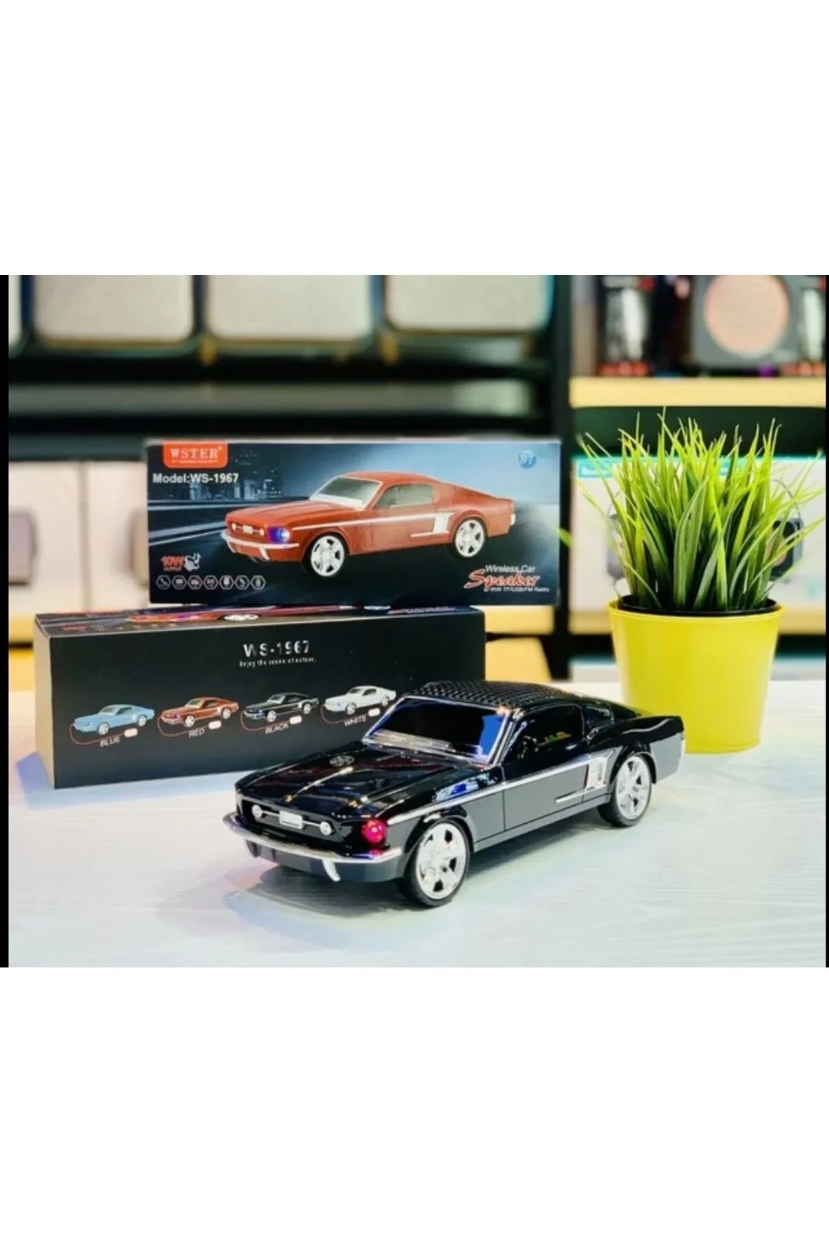Bluetooth hoparlör siyah renk 10 watt TWS FM radyo SD kart USB çoklu bağlantı 2 saat dinleme
