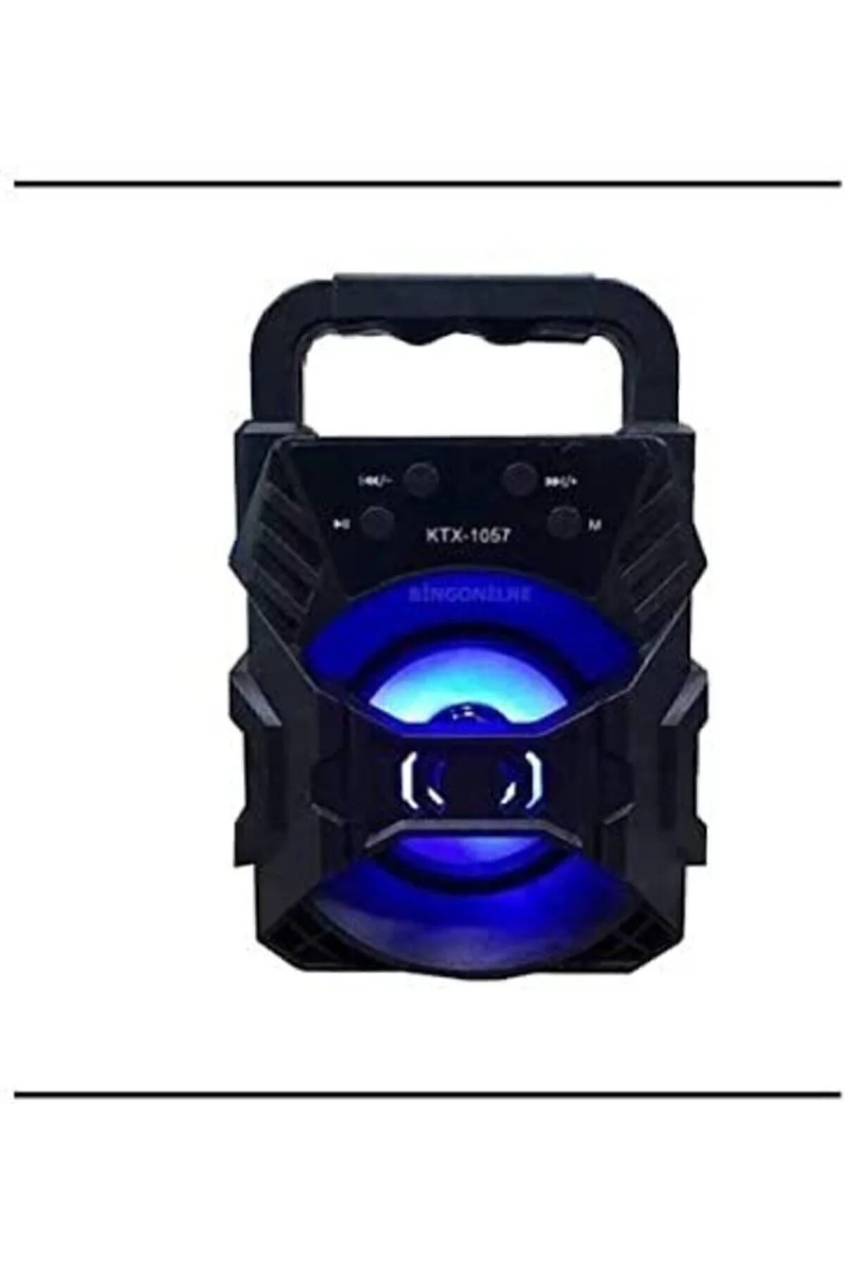 Bluetooth hoparlör siyah renk 2 saat dinleme süresi 1 yıl garantili ışıklı model