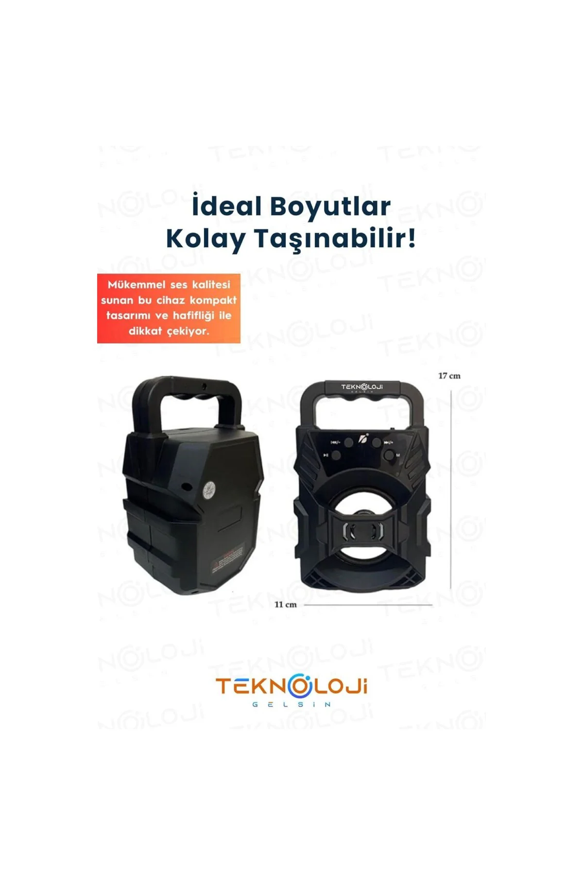 Bluetooth Hoparlör Taşınabilir Ses Bombası Led Işıklı Extra Bass 