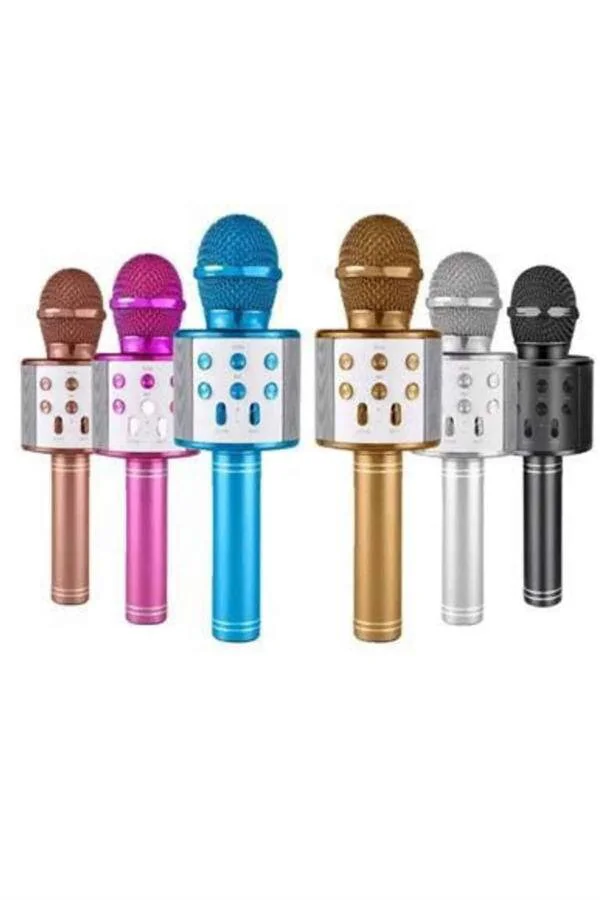 Bluetooth Hoparlör USB AUX SD Kart Karaoke Mikrofon Uzun Pil Ömrü - Kablosuz Taşınabilir Ses Sistemi