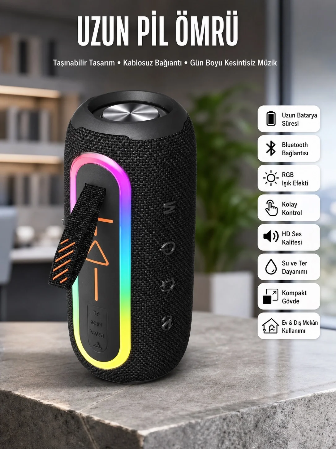 Bluetooth Hoparlör Uzun Pil Ömrü Taşınabilir Yüksek Ses Kaliteli Fiyatı, Yorumları ve Özellikleri