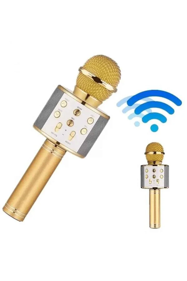 Bluetooth Hoparlör USB AUX SD Kart Karaoke Mikrofon Uzun Pil Ömrü - Kablosuz Taşınabilir Ses Sistemi