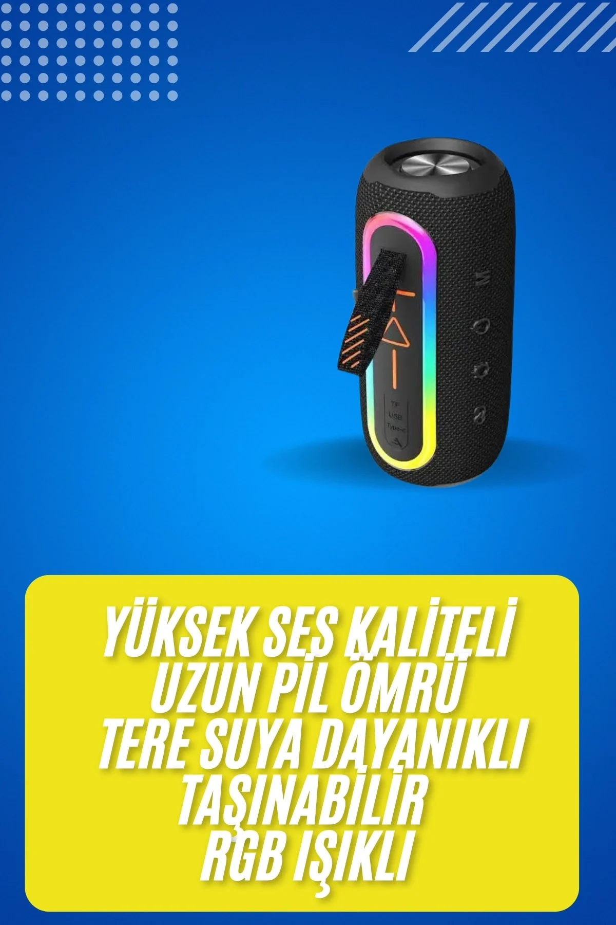 Bluetooth Hoparlör USB Şarjlı Uzun Pil Ömrü Android ve İOS Uyumlu