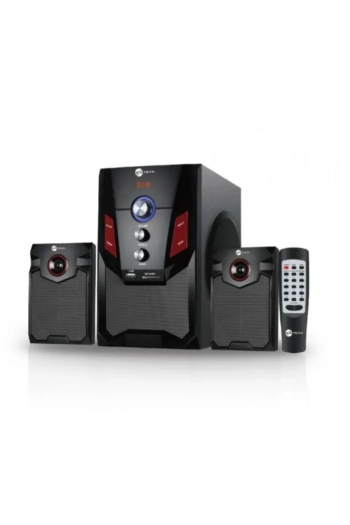 Bluetooth hoparlör yeşil renk 2+1 kumandalı radyo sd kart usb bass 5 saat dinleme süresi