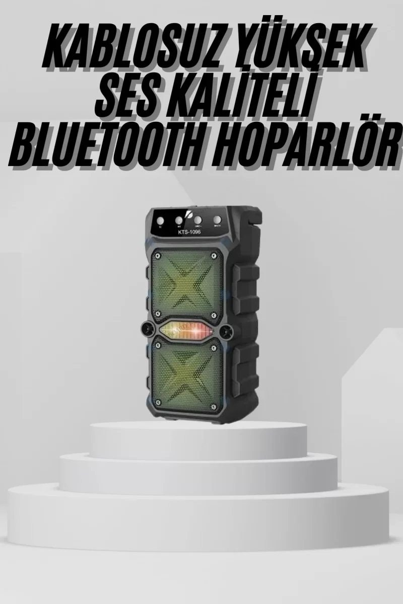 Bluetooth Hoparlör Yüksek Ses Kaliteli Büyük Boy Çift Çıkışlı Ses Bombası - Lisinya