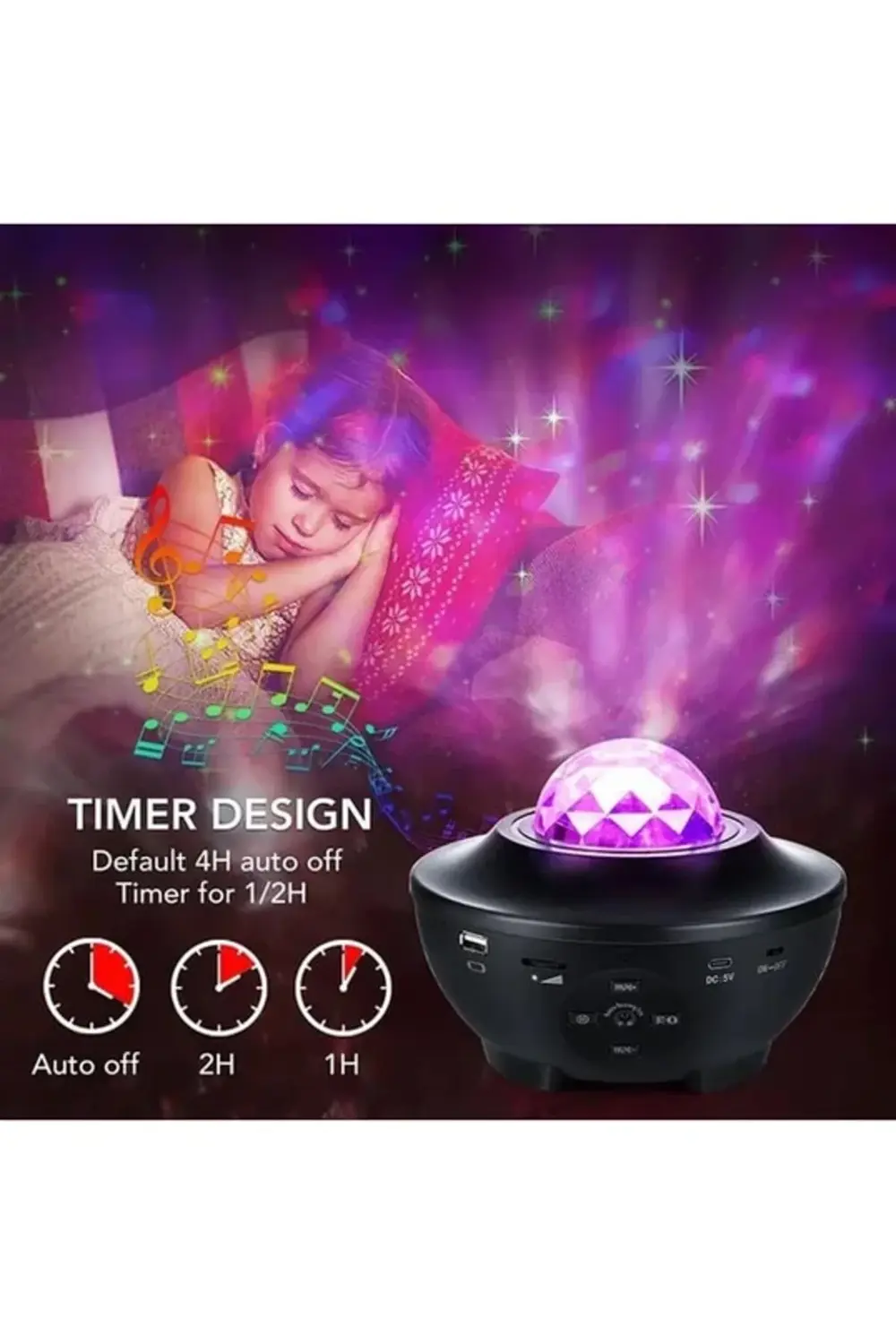 Bluetooth Hoparlörlü Galaksi Işık Projektörü Yatak Odası için Gec Bluetooth Hoparlörlü Galaksi Işık Projektörü Yatak Odası için Gec