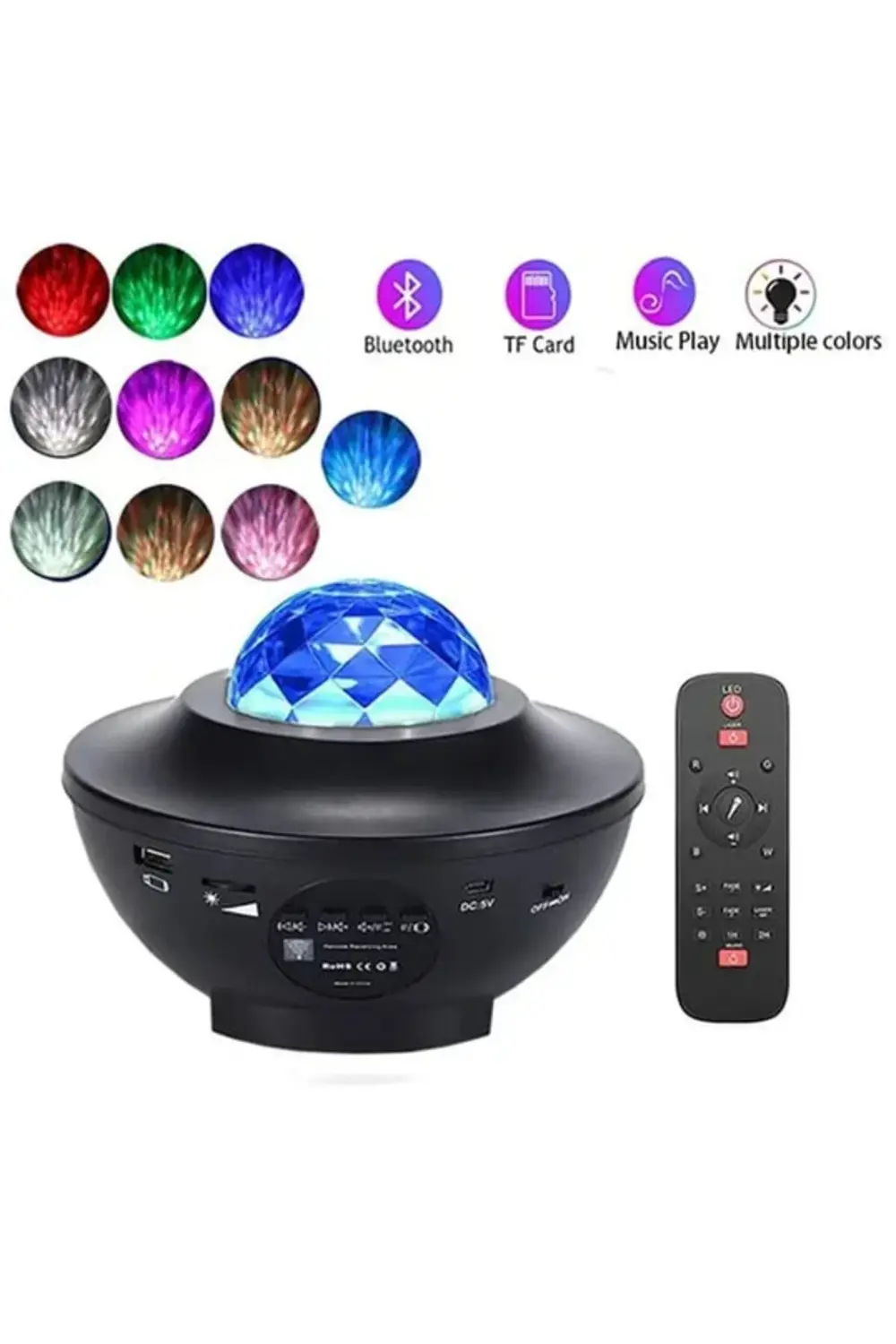 Bluetooth Hoparlörlü Galaksi Işık Projektörü Yatak Odası için Gec Bluetooth Hoparlörlü Galaksi Işık Projektörü Yatak Odası için Gec