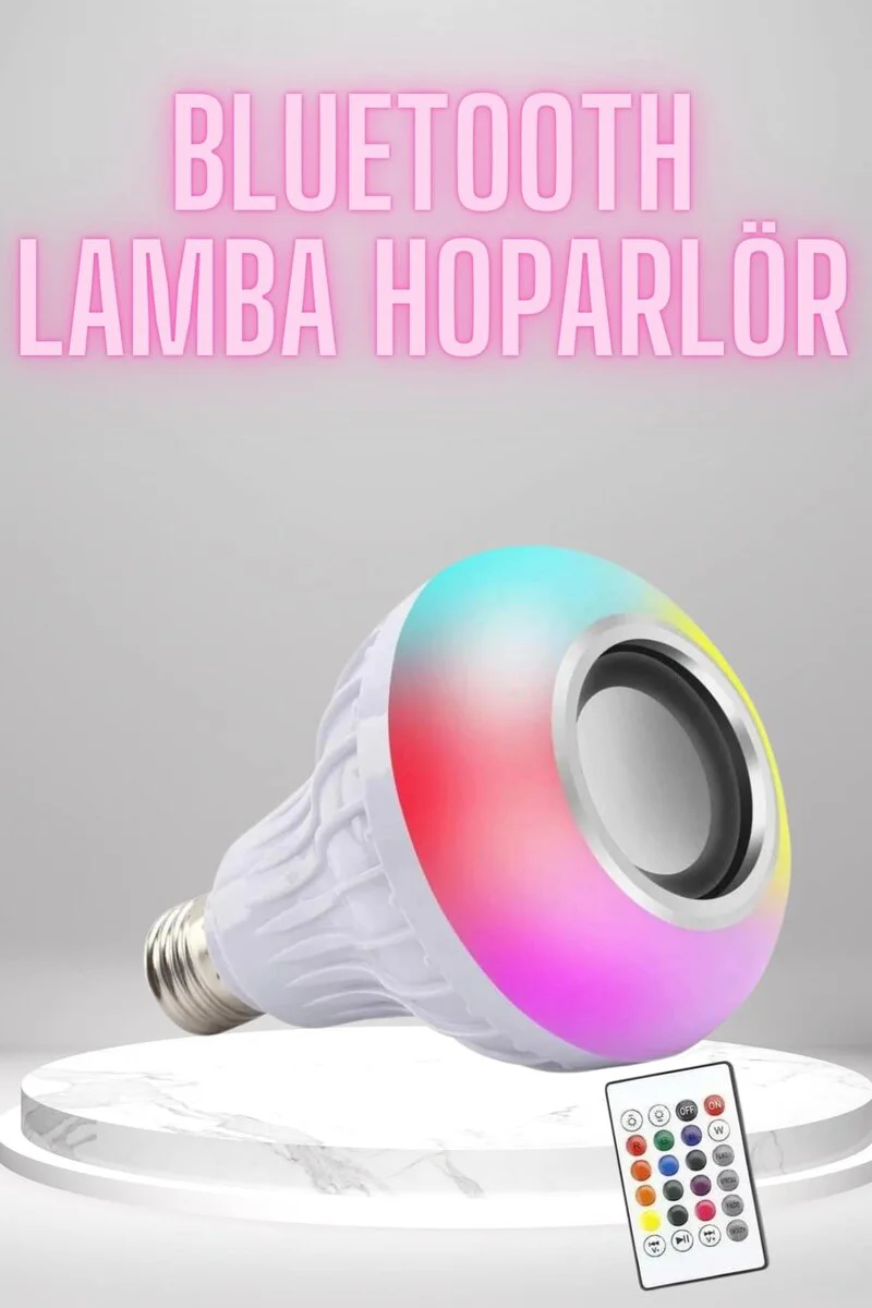 Bluetooth Hoparlörlü Akıllı RGB LED Ampul - Kablosuz Müzik ve Renk Değiştirme