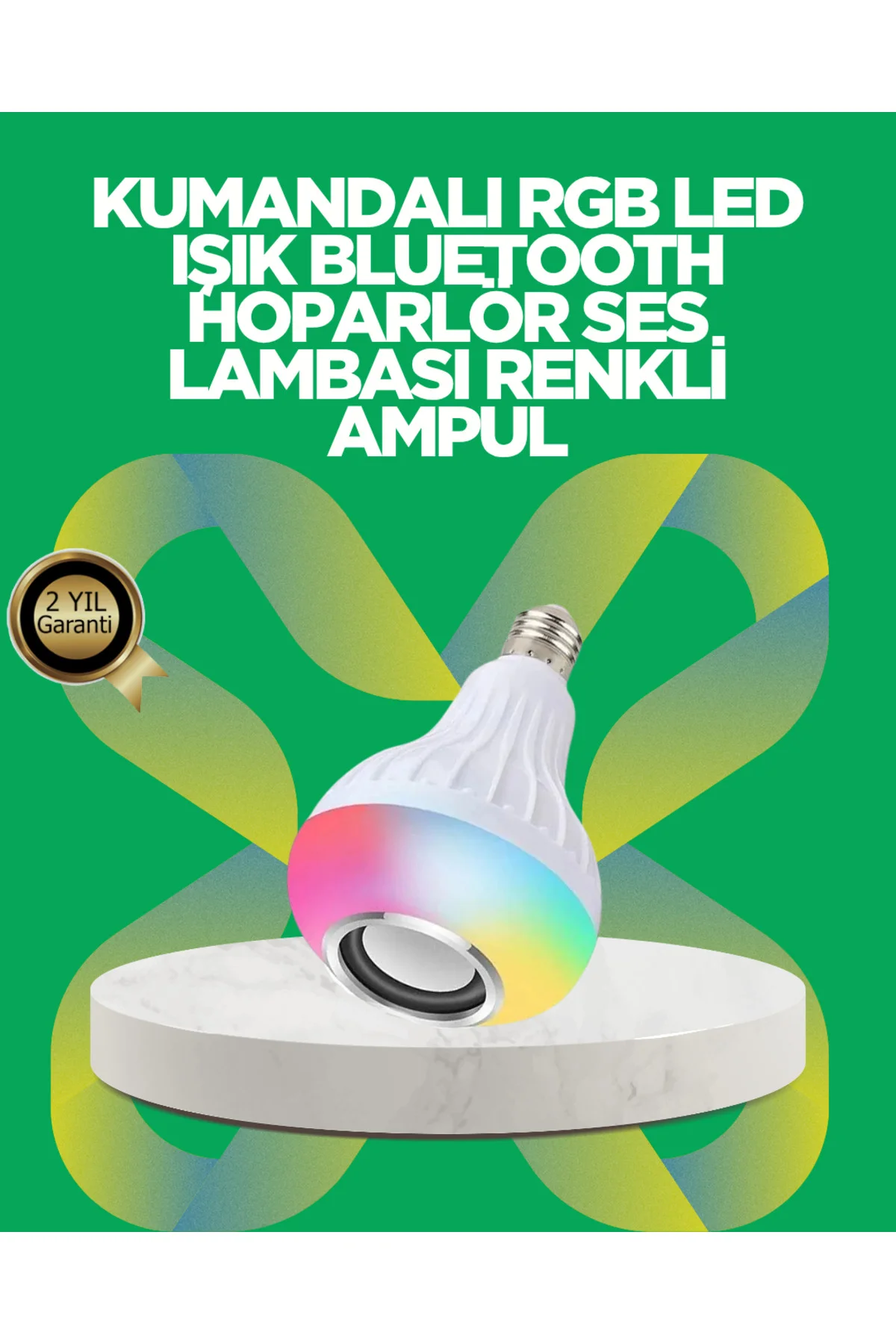 Bluetooth Hoparlörlü Led Ampul – 12W Enerji Tasarruflu