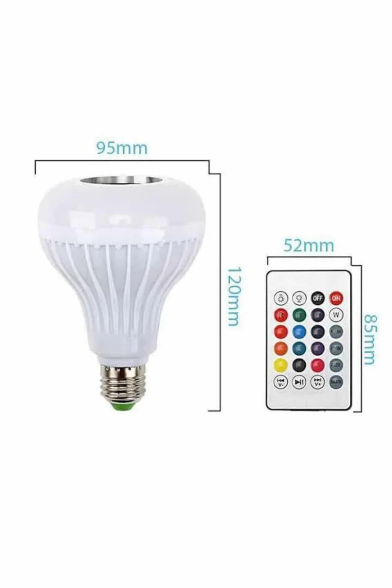 Bluetooth Hoparlörlü Akıllı RGB LED Ampul - Kablosuz Müzik ve Renk Değiştirme