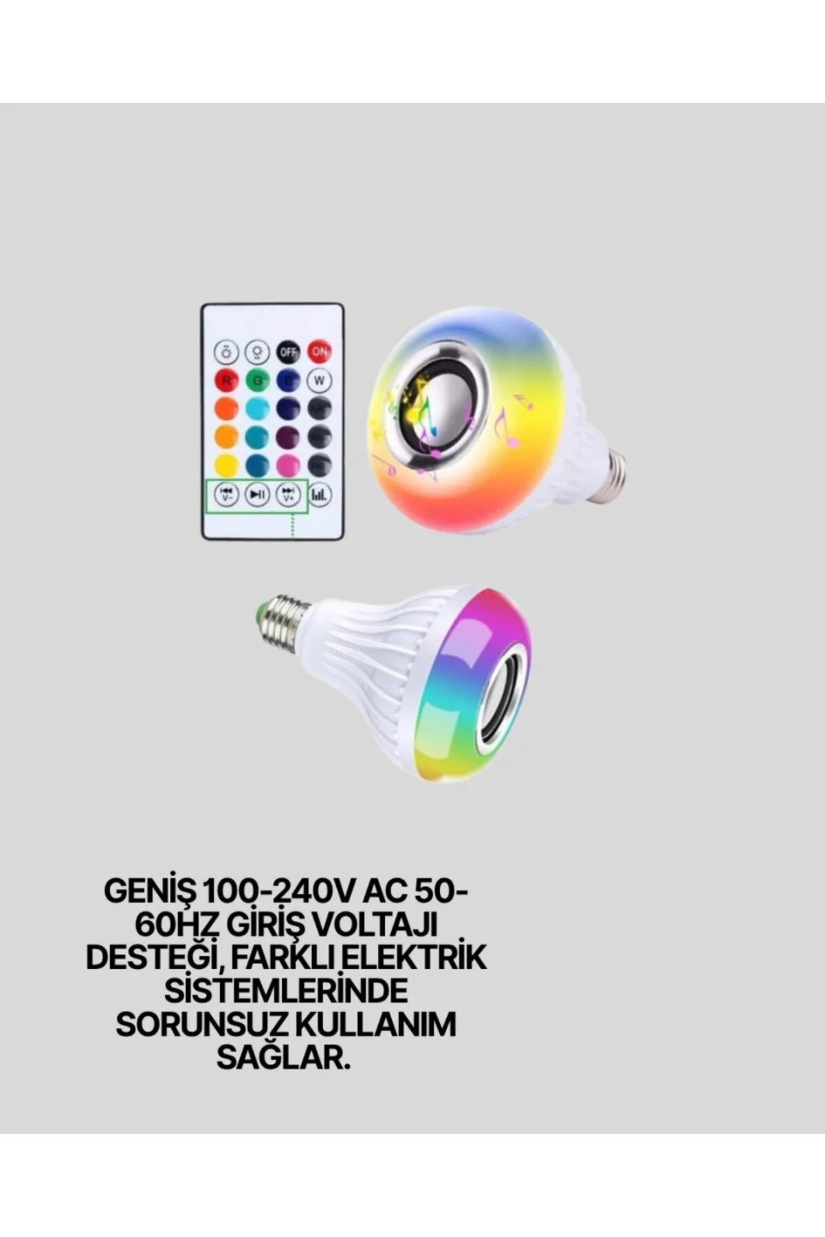 Bluetooth Hoparlörlü Led Ampul – 12w Enerji Tasarruflu