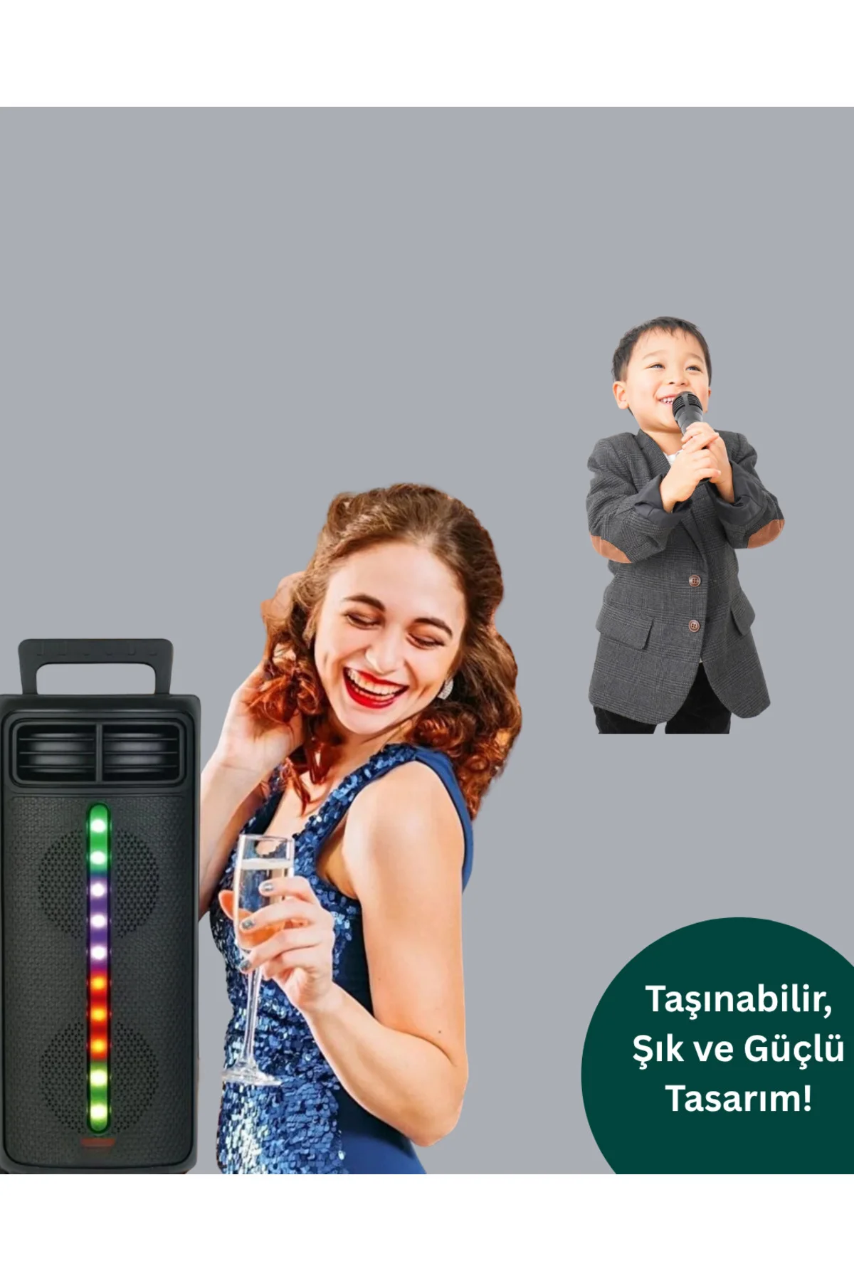 Bluetooth Işıklı Hoparlör – 2X5W Güç | Usb + Tf Kart + Fm Radyo | Siyah Renk Bluetooth Işıklı Hoparlör – 2X5W Güç | Usb + Tf Kart + Fm Radyo | Siyah Renk - Görsel 4
