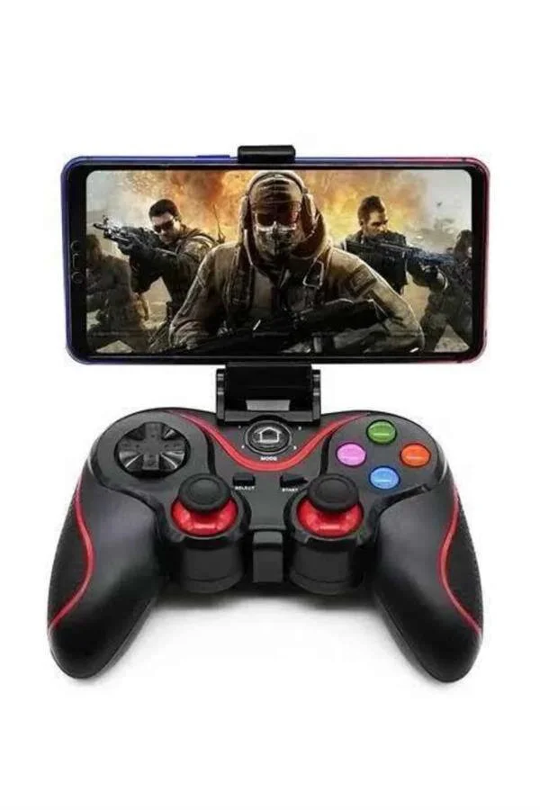 Bluetooth Joystik Gamepad & Telefon Tutucu - Android Uyumlu Oyun Kolu