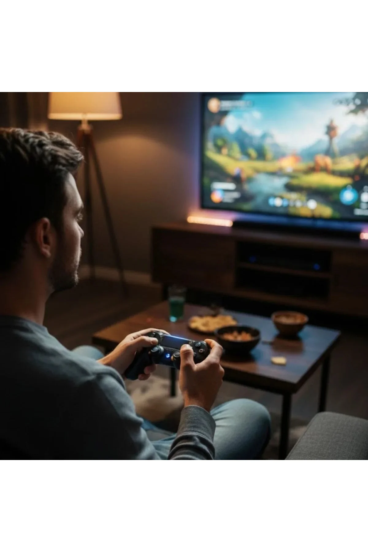 Bluetooth Kablosuz Gamepad – Ergonomik Tutuş, Hassas og Joystick, PC & Mobil Uyumlu Oyun Kolu