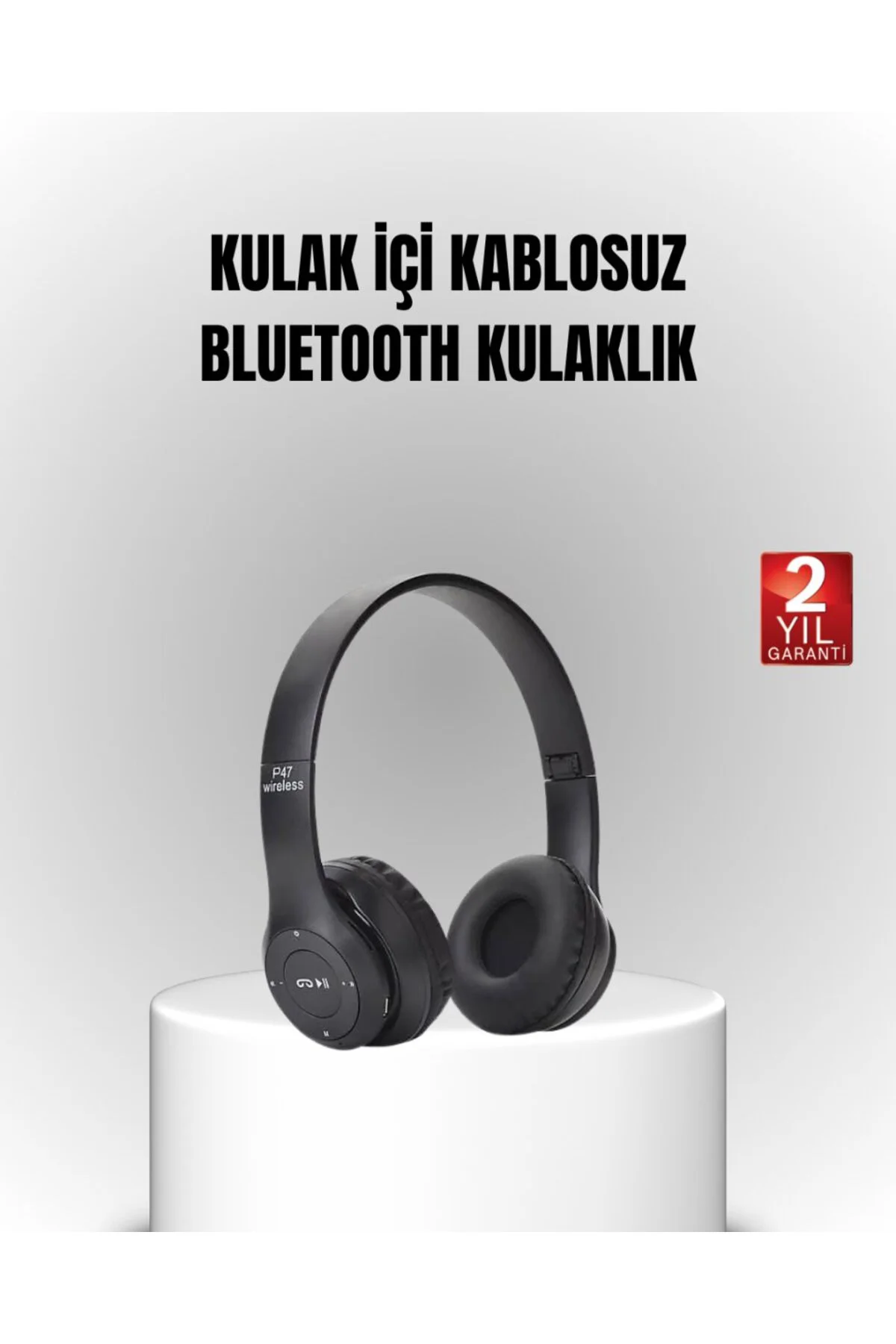 Bluetooth Kablosuz Kulak Üstü Kulaklık Katlanabilir Konforlu ve Ş