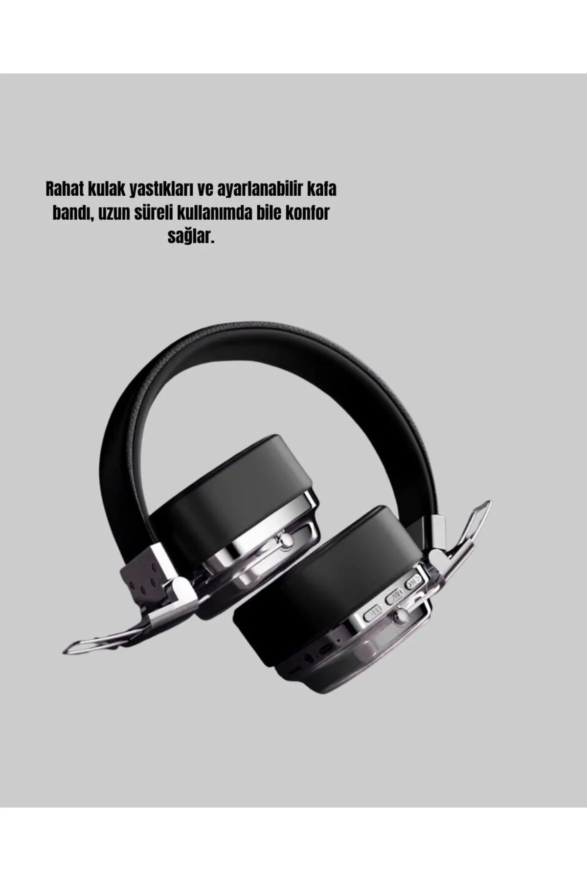 Bluetooth Kablosuz Kulak Üstü Kulaklık Katlanabilir Konforlu ve Şık Tasarımlı