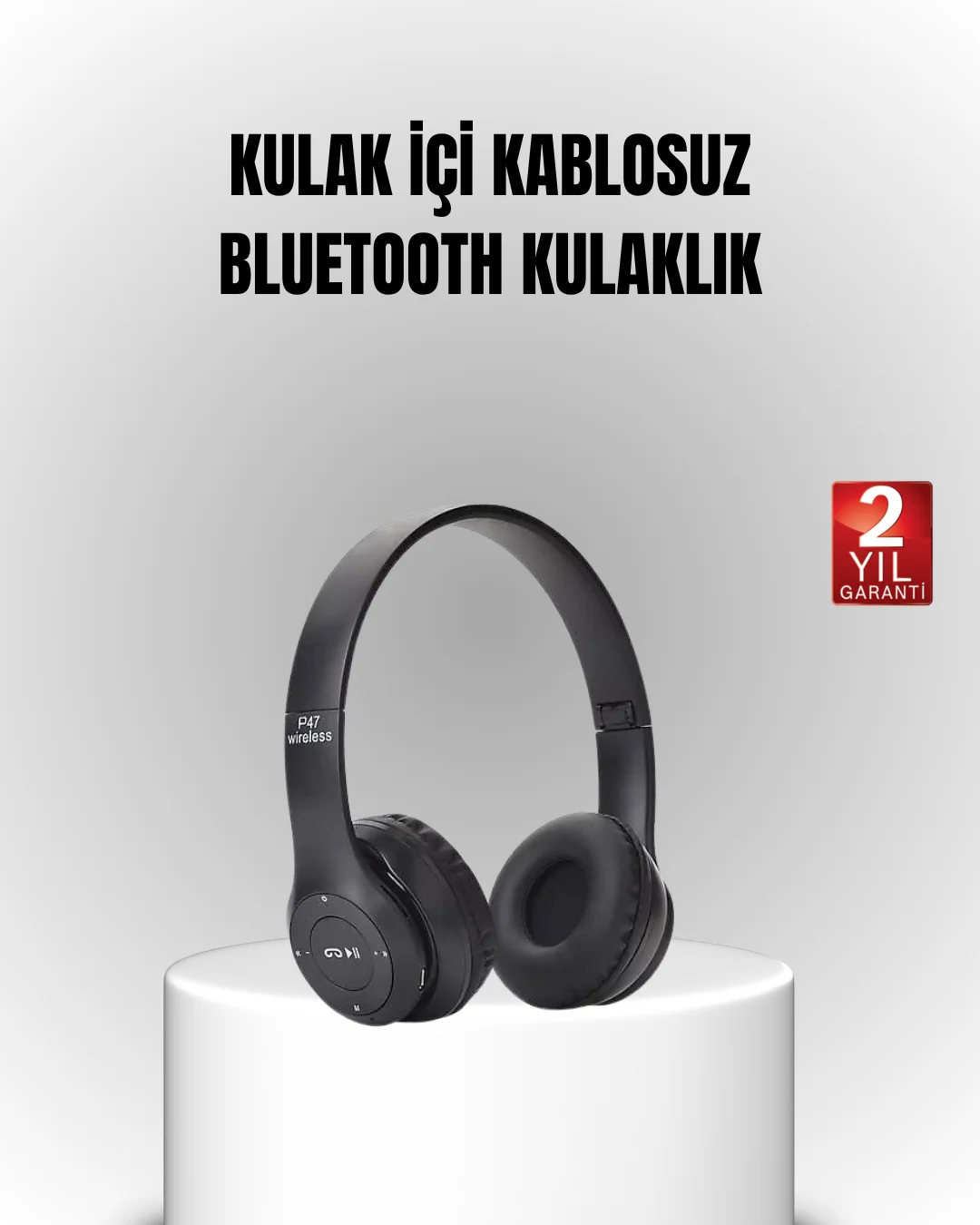Bluetooth Kablosuz Kulaklık – Extra Bass, TF Kart, Mikrofonlu, Ay