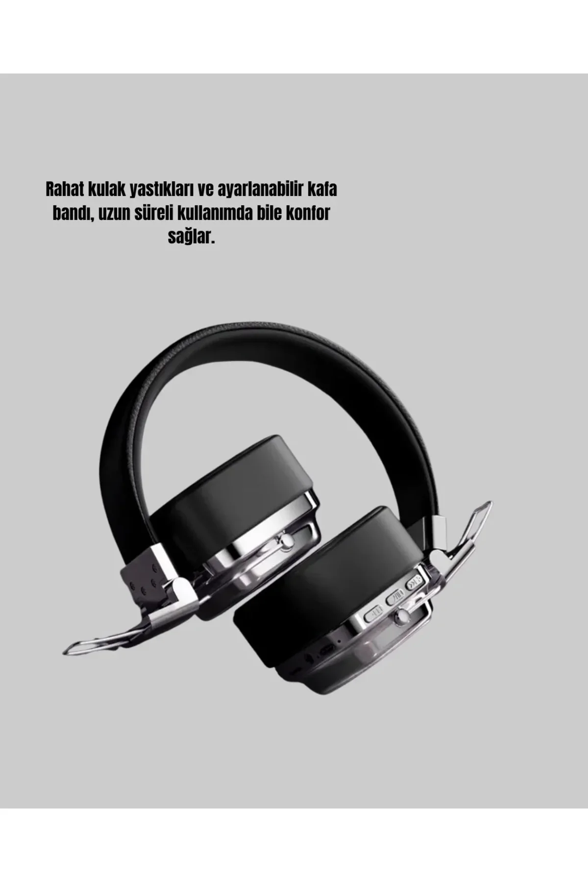 Bluetooth Kablosuz Kulak Üstü Kulaklık Katlanabilir Konforlu ve Şık Tasarımlı Bluetooth Kablosuz Kulak Üstü Kulaklık Katlanabilir Konforlu ve Şık Tasarımlı