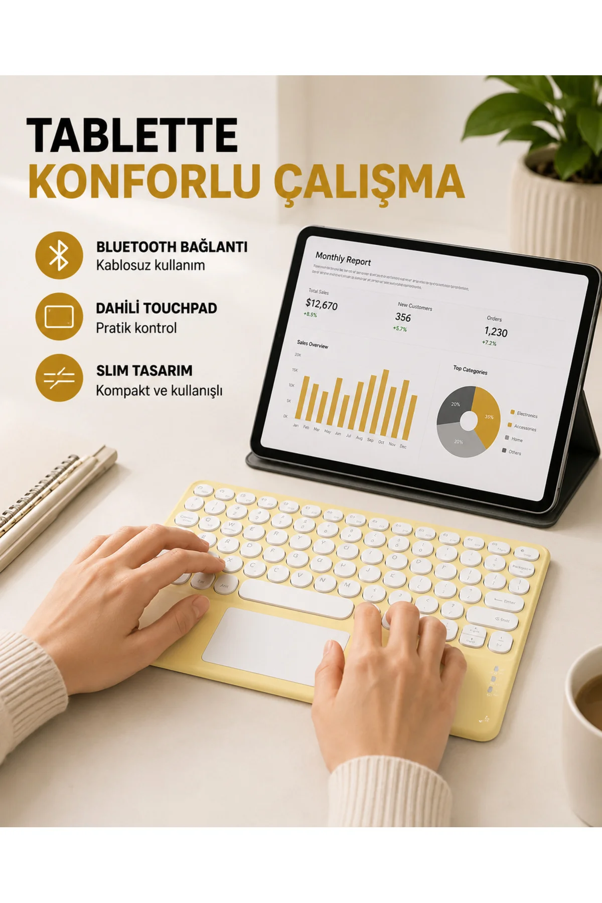 Bluetooth Kablosuz Klavye – İnce Slim Model, Tablet ve Akıllı TV Uyumlu, Sessiz Tuşlu Taşınabilir Kl Bluetooth Kablosuz Klavye – İnce Slim Model, Tablet ve Akıllı TV Uyumlu, Sessiz Tuşlu Taşınabilir Kl