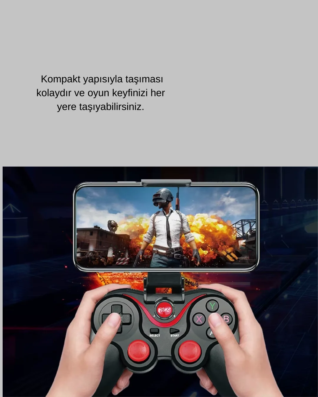 Bluetooth Kablosuz Oyun Kumandası – Android, iOS, PC Uyumlu