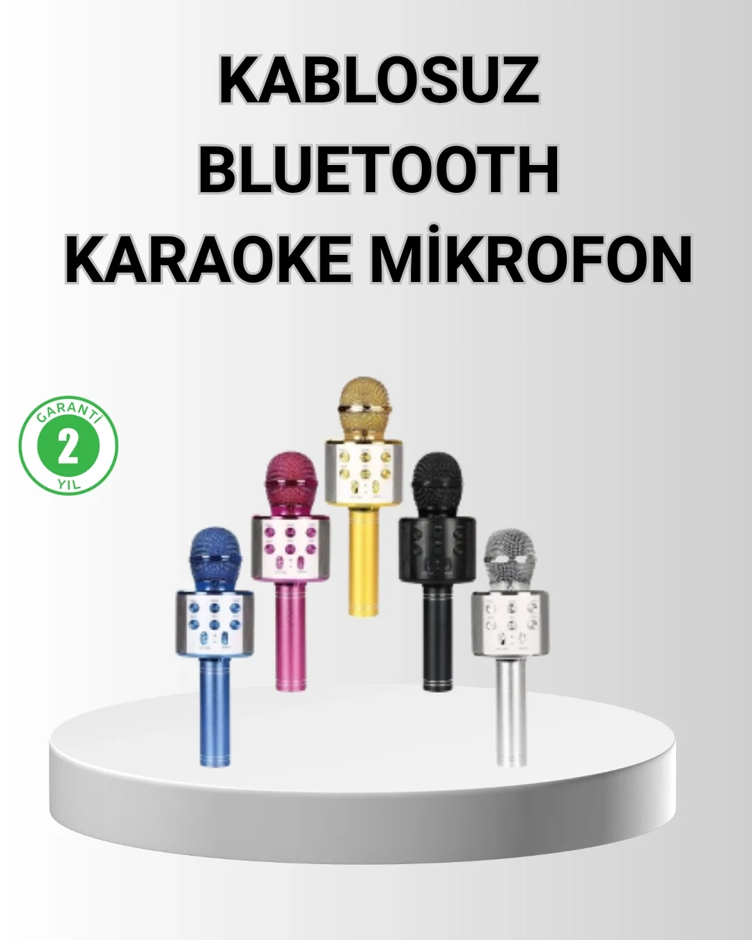 Bluetooth Karaoke Mikrofon – Yüksek Ses Kalitesi, Yankı Efektli, Uzun Ömürlü Pil Bluetooth Karaoke Mikrofon – Yüksek Ses Kalitesi, Yankı Efektli, Uzun Ömürlü Pil