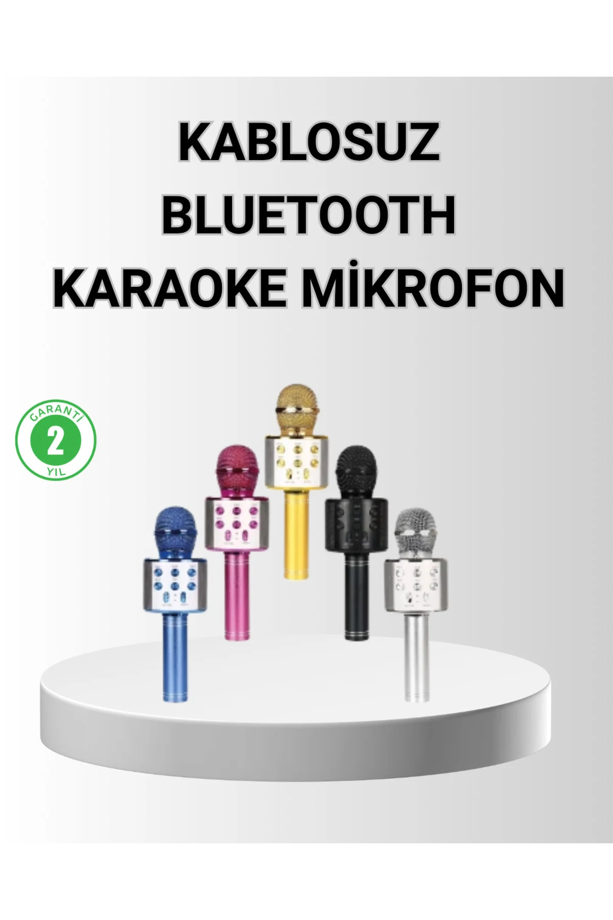Bluetooth Karaoke Mikrofon – Yüksek Ses Kalitesi, Yankı Efektli, 
