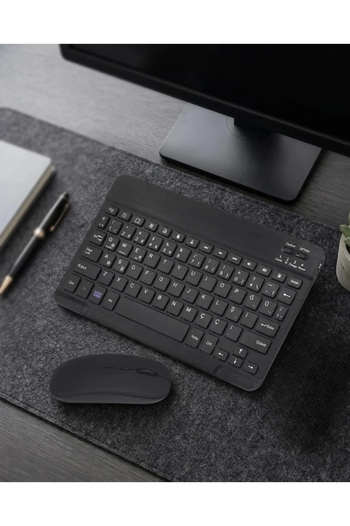 Bluetooth Klavye Mouse Seti Taşınabilir Wireless Bilgisayar Akses
