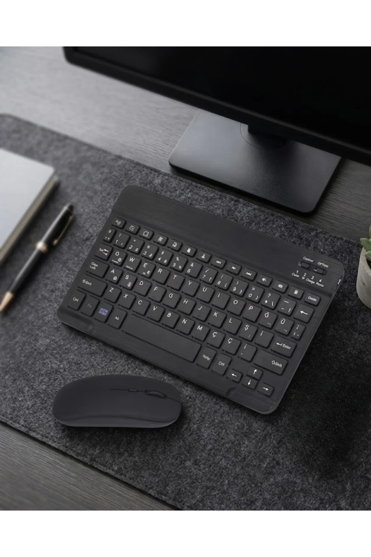 Bluetooth Klavye Mouse Seti Taşınabilir Wireless Bilgisayar Aksesuarı