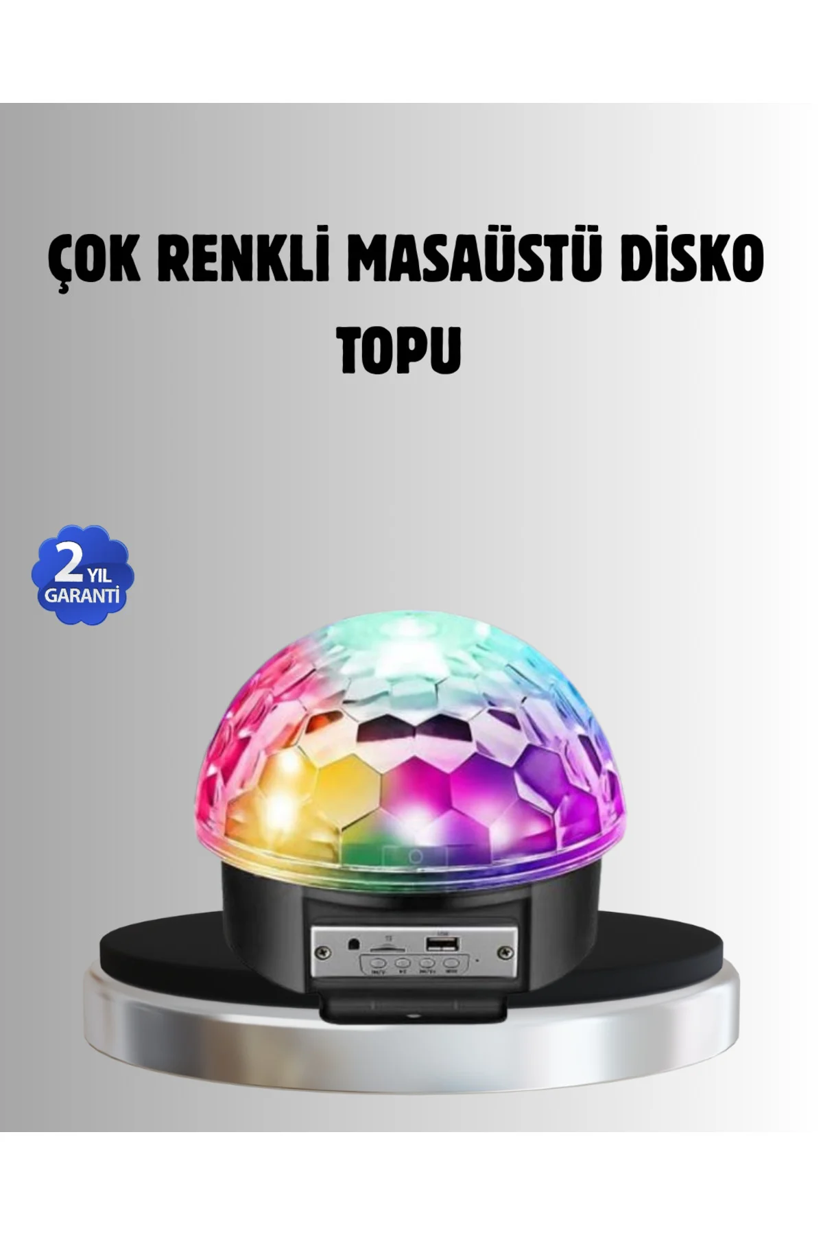 Bluetooth Kontrollü Masaüstü Disko Topu Işığı – Renkli LED Işık G
