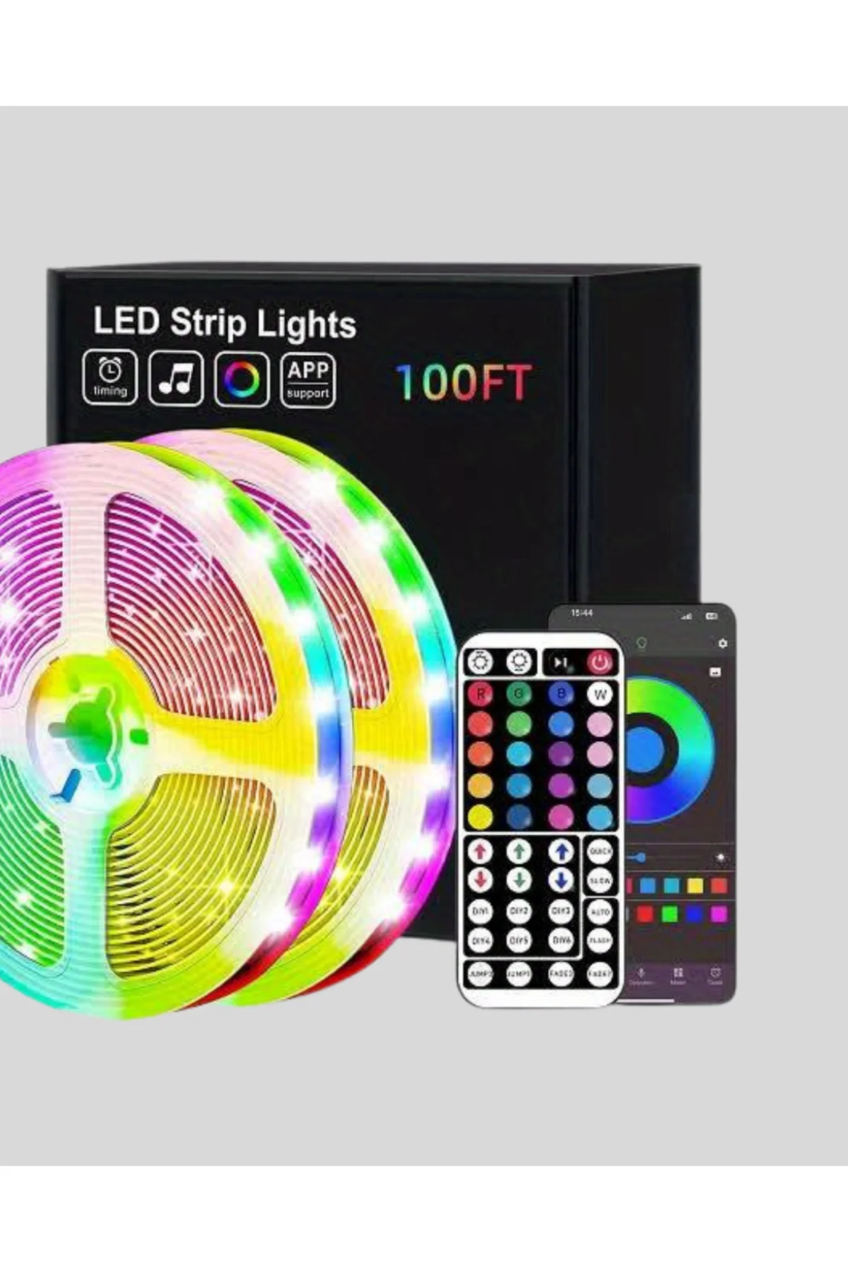Bluetooth Kontrollü Smart Şerit Led 10M Sese Duyarlı RGB Aydınlatma