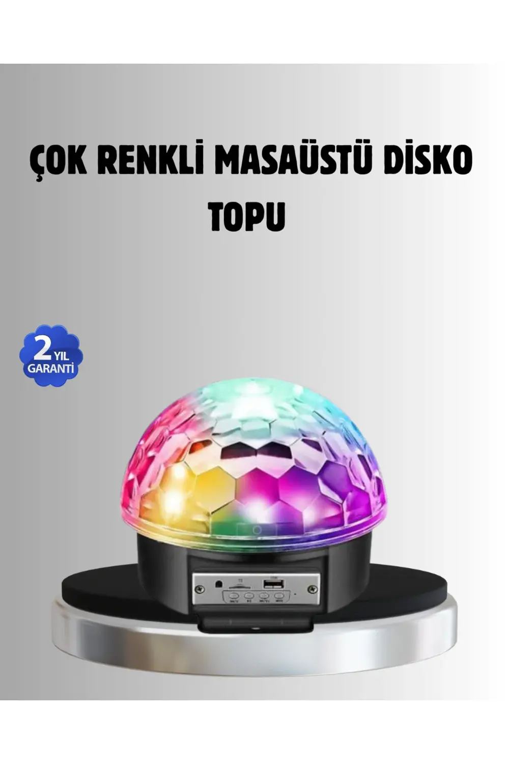 Bluetooth Kontrollü Masaüstü Disko Topu Işığı – Renkli LED Işık G
