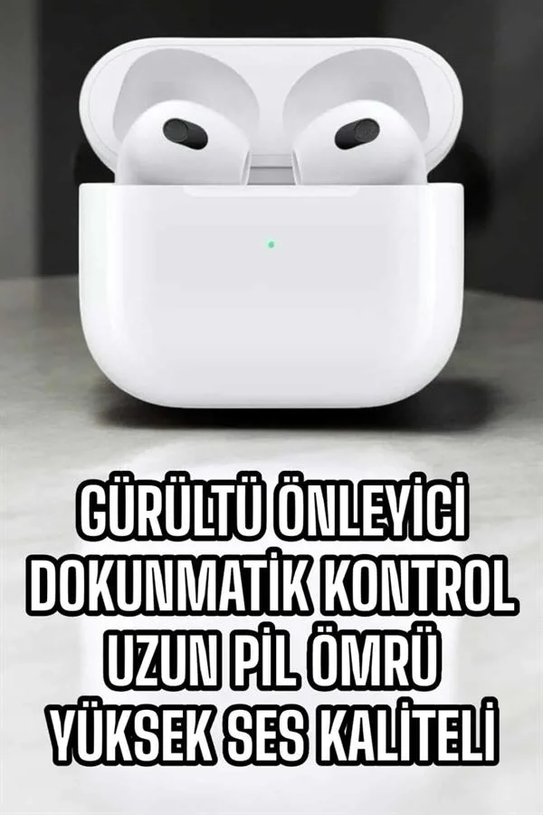 Bluetooth Kulaklık 3.Nesil Kablosuz Uzun Pil Ömrü Dokunmatik Kontrol Yeni Nesil