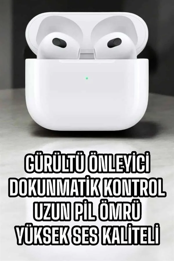 Bluetooth Kulaklık 3.Nesil Kablosuz Uzun Pil Ömrü Dokunmatik Kontrol Yeni Nesil