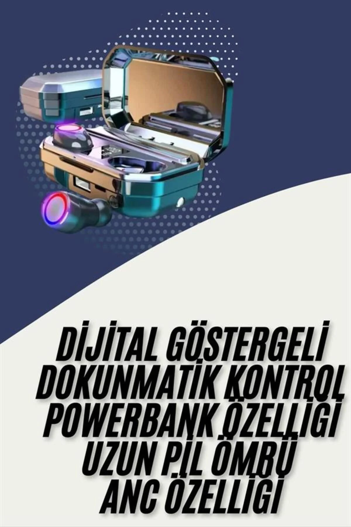 Bluetooth Kulaklık Android ve İOS Uyumlu ANC Özellikli Dijital Şa