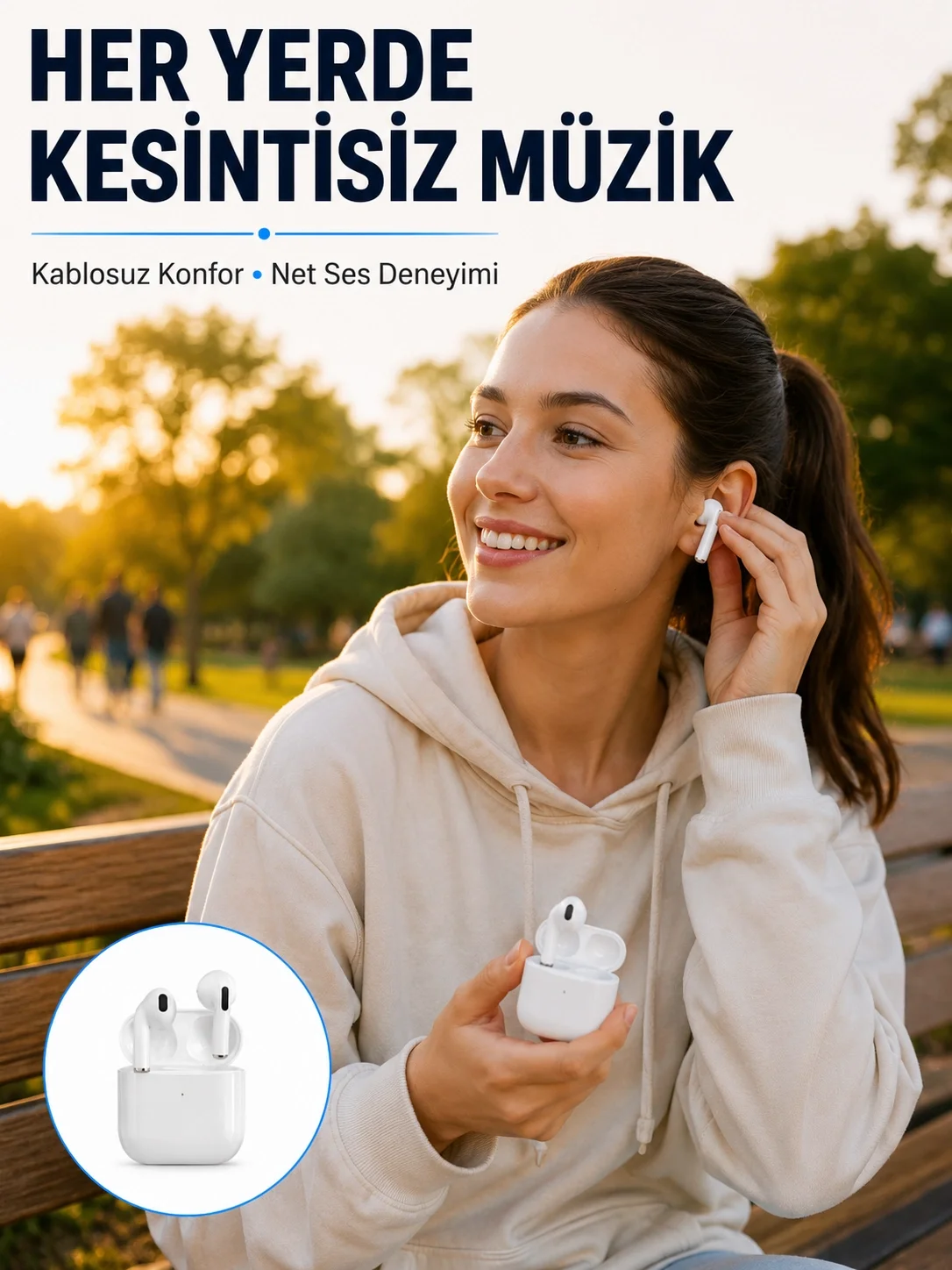 Bluetooth Kulaklık Beyaz Çağrı Cevaplama Dokunmatik Kontrol Kablosuz Yeni Nesil Fiyatı, Yorumları ve Özellikleri
