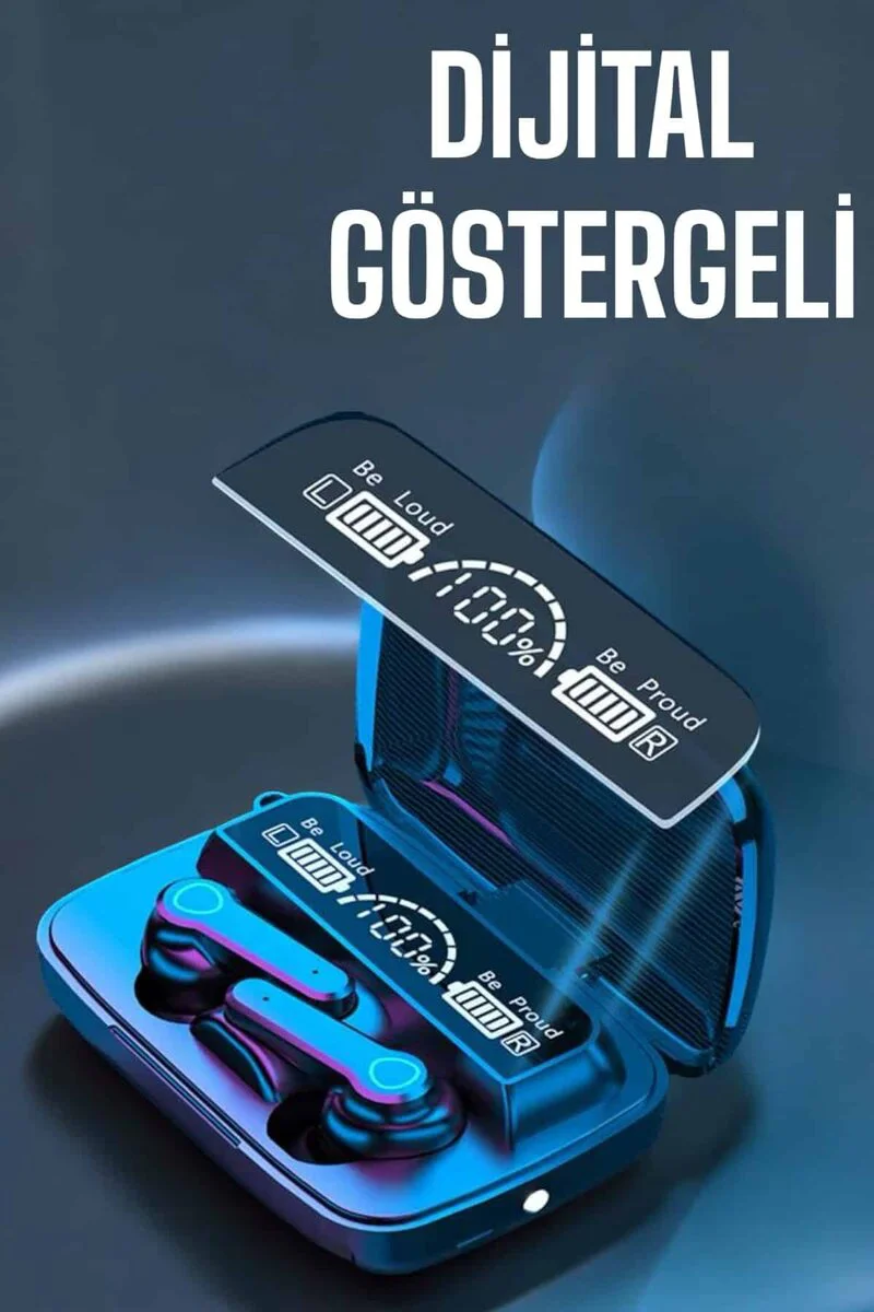 Bluetooth Kulaklık Dijital Göstergeli Kablosuz Uzun Pil Ömrü - Powerbank Özelliği ve Ergonomik Tasarım